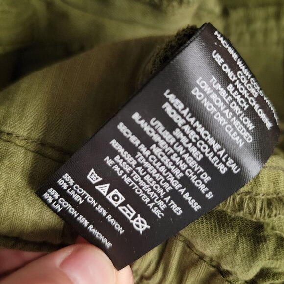 Free People Frankie Washed Shorts Womens M Cargo Casual Boho Utility Army Green - Picture 5 of 8